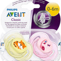 Philips Scf169/26 Avent Classic Soother 0-6 Months, Pack Of 2 (Tiger/Flamingo)