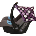 Car Seat Hood Replacement Universal Baby Cover Wind Sun Canopy Shade Waterproof - Purple Dots