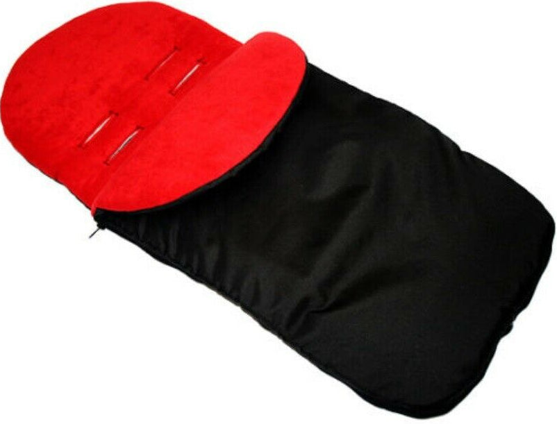 Universal Footmuff Black/ Red