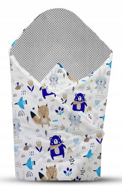 Baby 6pc Double-sided soft infant Cocoon Boho Navy / Small Dots - MyHappy Baby