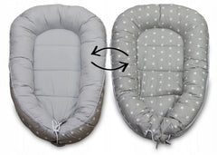 Baby 6pc Double-sided soft infant Cocoon Small stars with grey/ Grey - MyHappy Baby