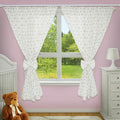 Nursery Curtains for Babies & Toddler's Bedroom Small grey stars on white
