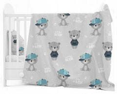 Baby 4Pc Bedding Set Pillow Duvet Quilt Fit Cotbed 140X70cm Little Bear - MyHappy Baby