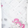 Baby Swaddle Wrap Newborn Bedding Blanket 100% Cotton Sleeping Bag Ballerina Grey