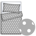 Baby Bedding Fit Crib Set 70X80cm Pillowcase Duvet Cover 2Pc Dots Grey