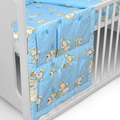 Baby Organiser Bed Nursery Cot Tidy Hanging Storage 6 Pockets Puppy Blue
