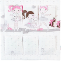 Cot Tidy Organiser  Hanging Storage 6 Pockets Ballerina  Grey