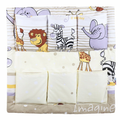 Cot Tidy Organiser Bed Nursery Hanging Storage 6 Pockets Safari Beige