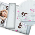 Baby Bedding Set 120X90 Pillowcase Duvet Cover 2Pc Fit Cot Ballerina Grey
