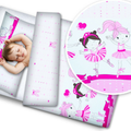 Baby 4Pc Bedding Set + Pillow & Duvet 70X80cm To Fit Crib Ballerina Pink