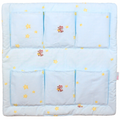 Cot Tidy Organiser Bed Nursery Hanging Storage 6 Pockets Bees Blue