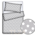 Baby Bedding Fit Crib Set 70X80cm Pillowcase Duvet Cover 2Pc Big Stars On Grey