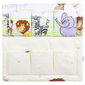 Cot Tidy Organiser Bed Nursery Hanging Storage 6 Pockets Safari Green