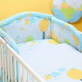 Baby bedding set 2pc 100% cotton pillowcase duvet cover 135x100cm - Blue snails