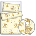 Baby Bedding Fit Cotbed 135X100cm Pillowcase Duvet Cover 2Pc Ladder Cream