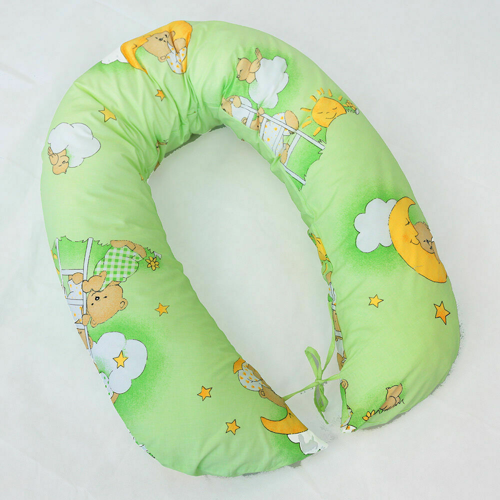 Large Breast Feeding Pillow Cotton Baby Nursing Maternity Pregnancy Ladder Green - MyHappy Baby