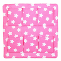 Cot Tidy Organiser Hanging Storage 6 Pockets Big White Stars On Pink