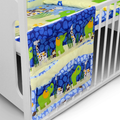 Cot Tidy Organiser Bed Nursery Hanging Storage 6 Pockets Monkey Blue