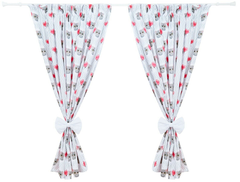 Nursery 2Pc Crib Bedding Set With Matching Curtains For Bedroom Cat Chevron Grey - MyHappy Baby