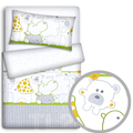 Baby Bedding Set 120X90cm Pillow Duvet 4Pc Fit Cot Zoo Green