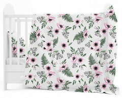 Baby bedding set 2pc 100% cotton pillowcase duvet cover 135x100cm - Poppies - MyHappy Baby