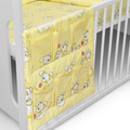 Baby Organiser Bed Nursery Cot Tidy Hanging Storage 6 Pockets  Puppy Cream