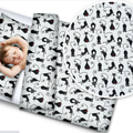 Baby bedding set 2pc fit Junior Bed 150x120cm pillowcase duvet cover -  Black cat