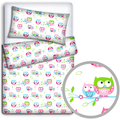 Baby Bedding Set 70X80cm Pillow Duvet 4Pc Fit Crib Owls White