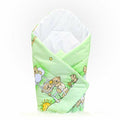 Baby Swaddle Wrap Newborn Bedding Blanket 100% Cotton Sleeping Bag Ladder Green