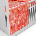 Hanging Storage 6 Pockets Cot Tidy Organiser Bed Nursery Bunny Umbrella Red