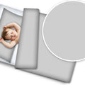 Baby Bedding Set 4Pc 100% Cotton 135x100cm Pillow Duvet Fit Cot Bed - Grey