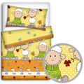 Baby Bedding Set 120x90cm Pillow Duvet 4Pc Fit Cot  Sheep Yellow