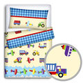Baby Bedding Set 120X90 Pillowcase Duvet Cover 2Pc Fit Cot 120X60 Trucks