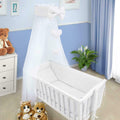 Baby 3Pc Bedding Set Cotton Pillow Case/ Duvet Cover /Bumper 70x80cm White
