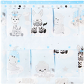 ORGANISER BED NURSERY HANGING STORAGE 6 POCKETS COT TIDY Sweet Animals Blue