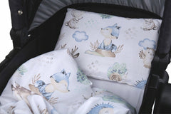 Baby Bedding Set 2pc fit Cradle/Moses basket/Pushchair 70x80 Wolf in the Forest - MyHappy Baby
