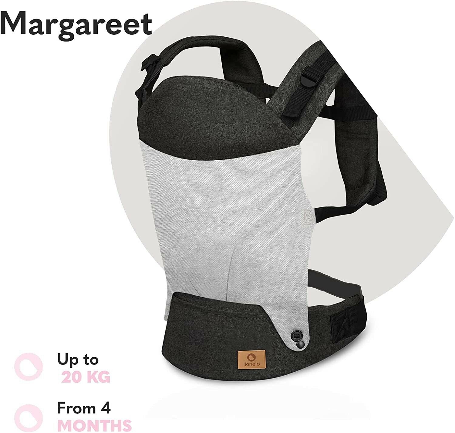 Lionelo Baby Carrier Margareet 3 Carrying Positions Belt Urban Gray