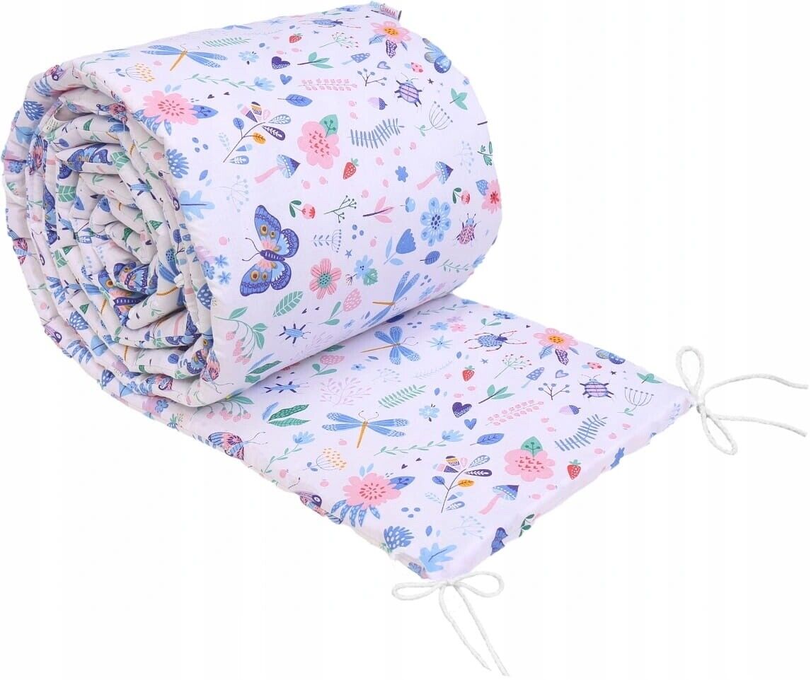 6Pc Baby bedding set bumper All-round pillow duvet Fit Cot 120X60 On the Meadow