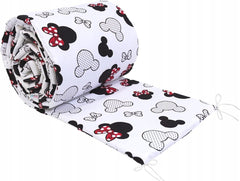 Baby Bedding Set 5pc Nursery Cotton Pillow Duvet Bumper 70x80cm Bow Ears - MyHappy Baby