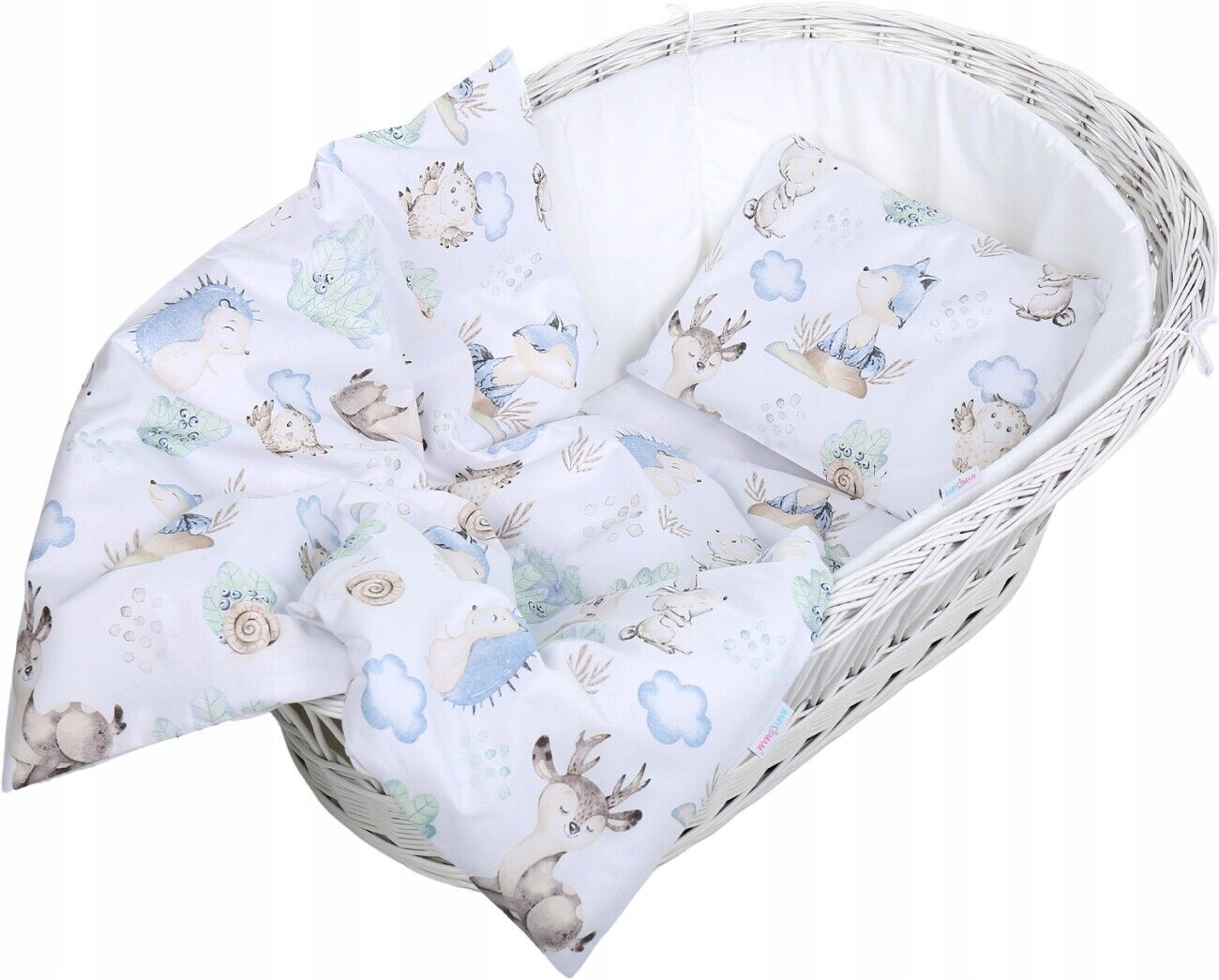 Baby Bedding Set 3pc fit Crib 70x80 Bumper 260cm Cotton Wolf in the forest