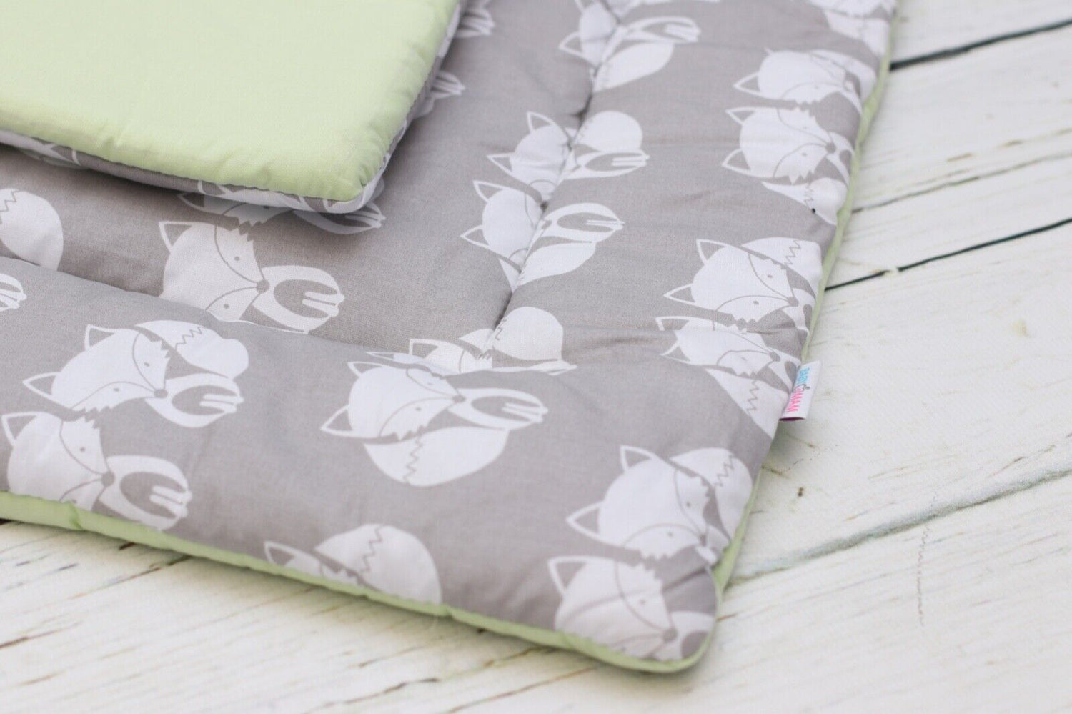 Teepee Padded Play Mat floor Double sided Cotton Baby Kids  Little Foxes