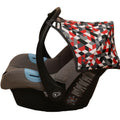 Car Seat Hood Replacement Universal Baby Cover Wind Sun Canopy Shade Waterproof - 3D Red