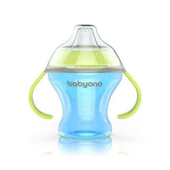 Non-Spill Cup 180Ml Baby Toddler With Soft Spout Natural Nursing Babyono Blue - MyHappy Baby