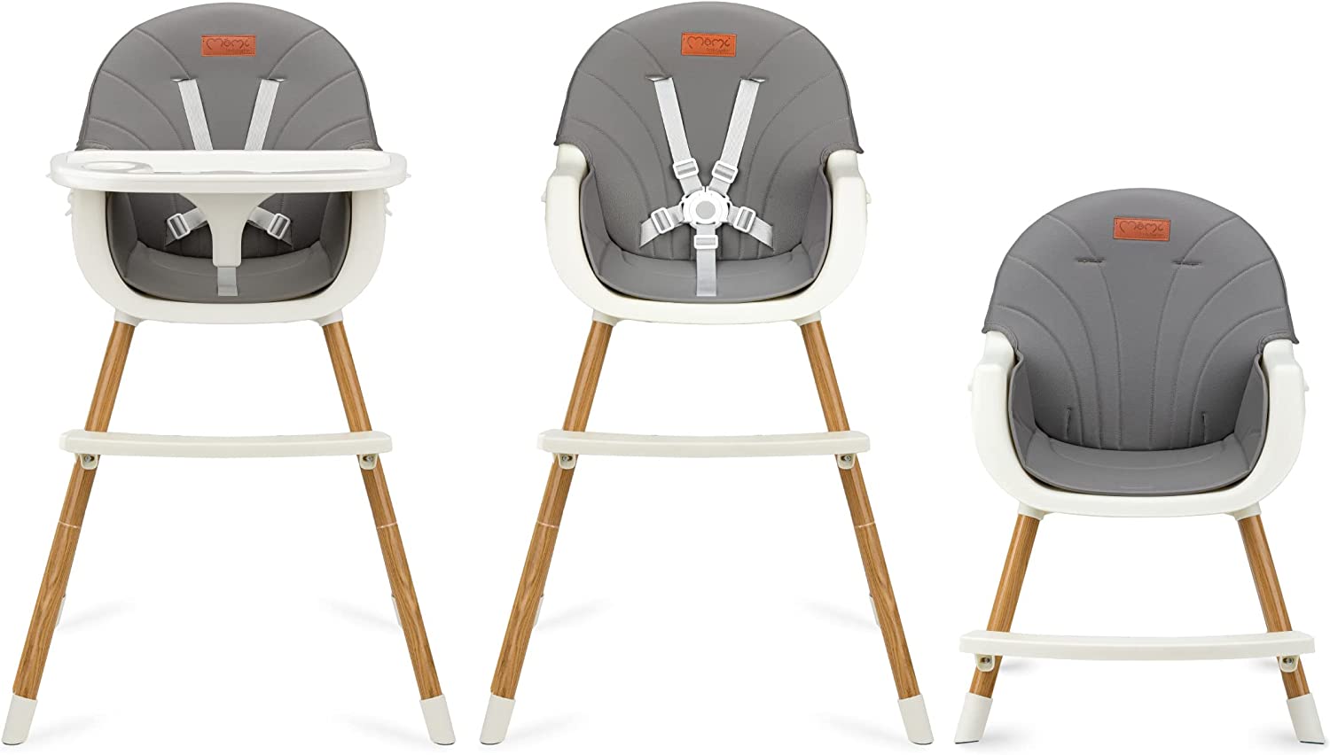 MoMi FLOVI Feeding Chair | 3-in-1 Product Black/Grey