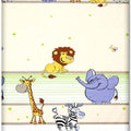 Baby Fitted Cot Bed Sheet Printed 100% Cotton Mattress 140X70cm Safari Green