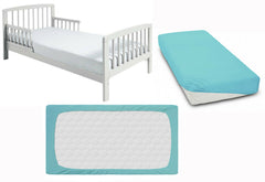 Super soft fitted sheet jersey stretchy cotton fit Junior bed 160/80cm Blue - MyHappy Baby