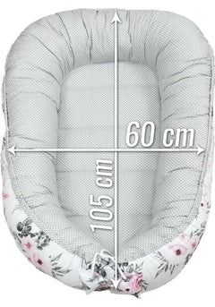 Baby 6pc Double-sided soft infant Cocoon White Dream Catcher/ Dots with Grey - MyHappy Baby