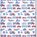 Baby Fitted Cot Sheet Printed Design 100% Cotton Mattress 120X60 cm Vehicles