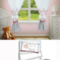 70x80 2pc + Curtains Zoo red