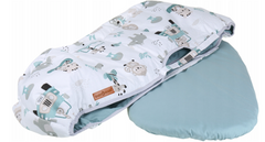 Carrycot cover Double-sided Liner Pushchair Pram On Safari/Sage - MyHappy Baby